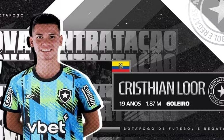 Cristhian Loor assina até o final de 2028 com o Botafogo